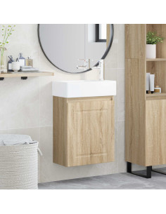 Mobile bagno con rubinetto Rovere Sonoma 45,5 x 22,5 x 84 cm
