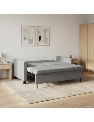 Divano letto Grigio Scuro Tessuto