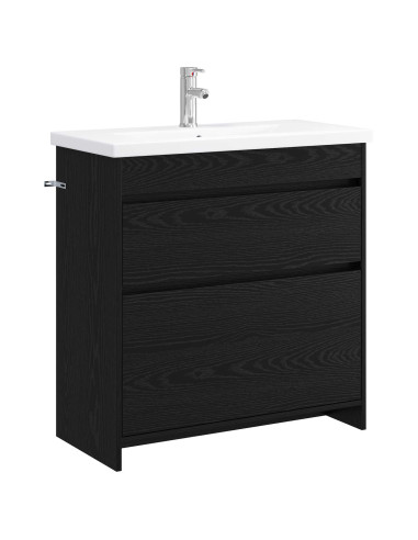 Set di mobili per il bagno Rovere Nero 81 x 40 x 84,5 cm