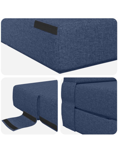 Divano Letto Pieghevole Blu 70 x 72 x 60 cm Tessuto