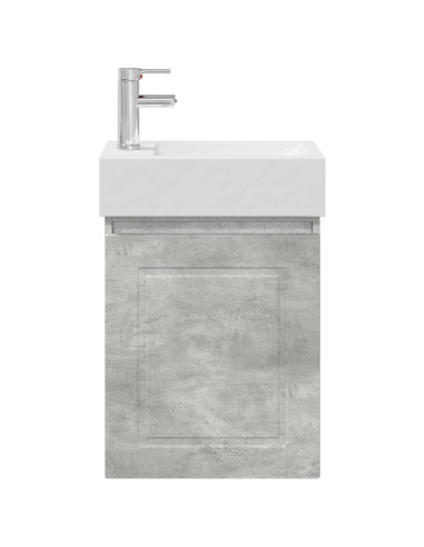 Mobile bagno con rubinetto Grigio Cemento 45,5 x 22,5 x 84 cm