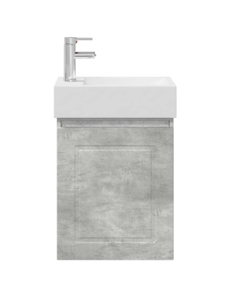 Mobile bagno con rubinetto Grigio Cemento 45,5 x 22,5 x 84 cm