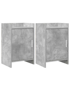Comodini 2 pcs Grigio Cemento 40 x 30 x 60 cm