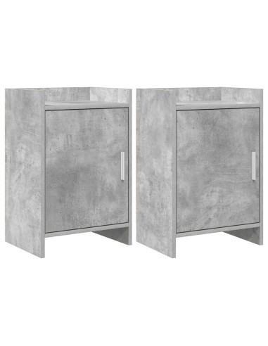 Comodini 2 pcs Grigio Cemento 40 x 30 x 60 cm