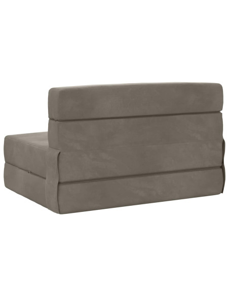 Divano Letto Pieghevole Grigio Chiaro 70 x 72 x 60 cm Tessuto