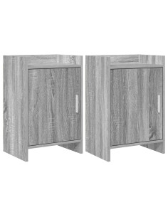 Comodini 2 pcs Sonoma grigio 40 x 30 x 60 cm