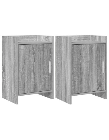 Comodini 2 pcs Sonoma grigio 40 x 30 x 60 cm