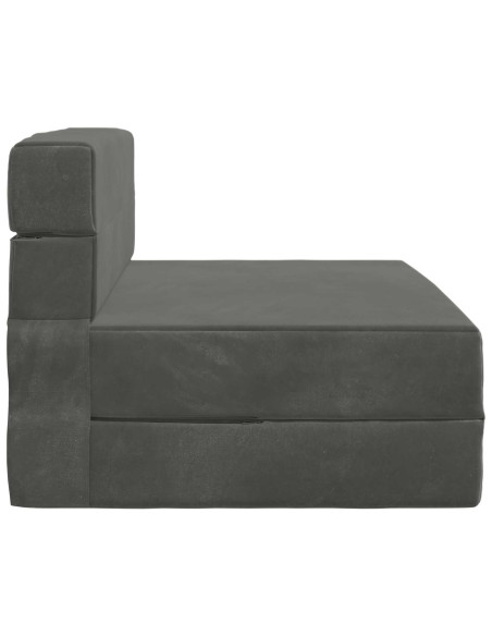 Divano Letto Pieghevole Grigio Scuro 70 x 72 x 60 cm Tessuto