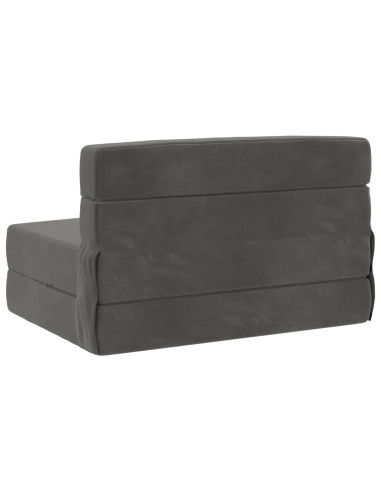 Divano Letto Pieghevole Grigio Scuro 70 x 72 x 60 cm Tessuto