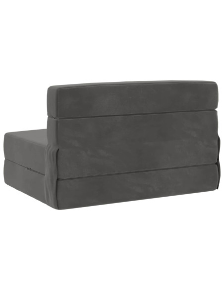 Divano Letto Pieghevole Grigio Scuro 70 x 72 x 60 cm Tessuto