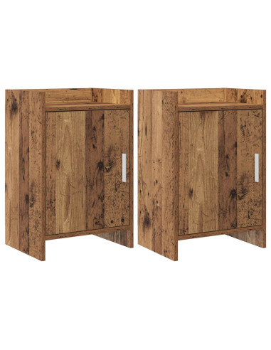 Comodini 2 pcs Legno antico 40 x 30 x 60 cm