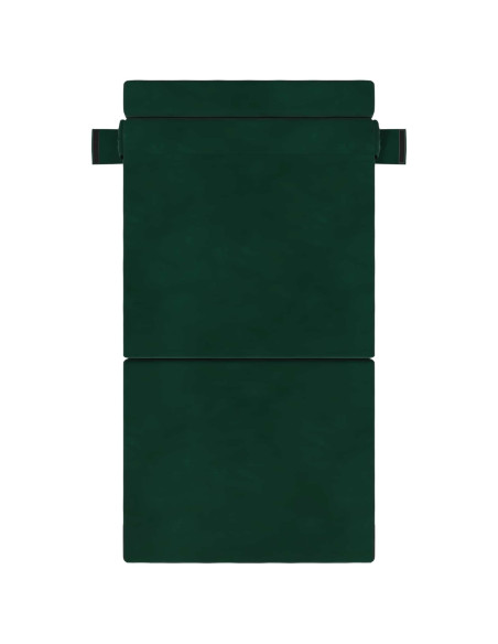 Divano Letto Pieghevole Verde Scuro 70 x 72 x 60 cm Tessuto