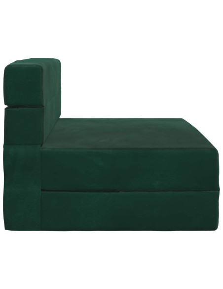 Divano Letto Pieghevole Verde Scuro 70 x 72 x 60 cm Tessuto