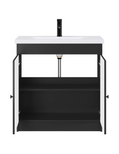 Set di mobili per il bagno Nero 56 x 37,5 x 81 cm 2