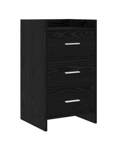 Comodini Rovere Nero 40 x 36 x 70 cm Legno ingegnerizzato