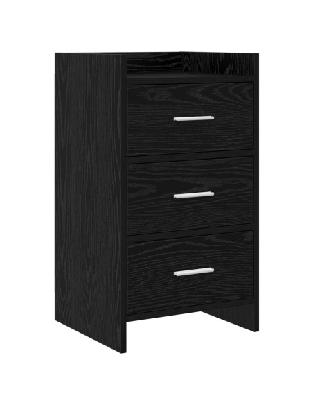 Comodini Rovere Nero 40 x 36 x 70 cm Legno ingegnerizzato