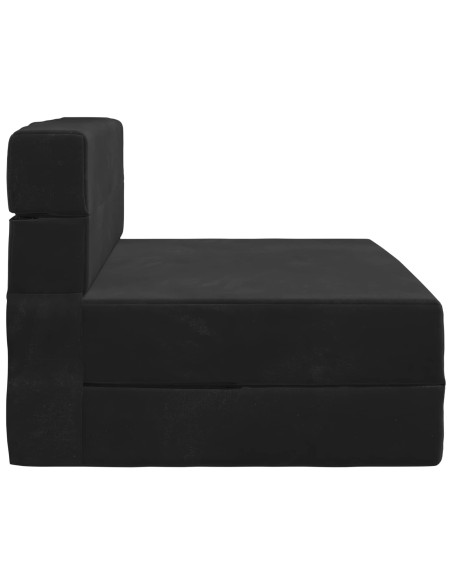 Divano Letto Pieghevole Nero 70 x 72 x 60 cm Tessuto