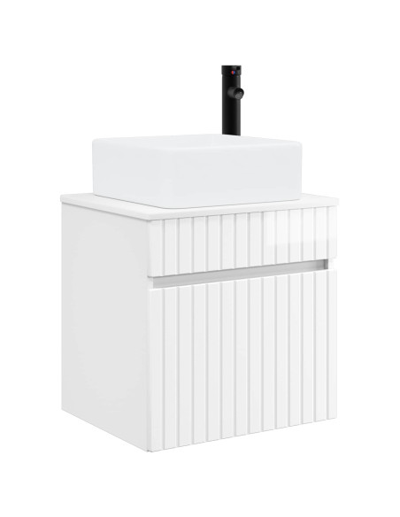 Mobile lavabo da parete Bianco Lucido 49 x 41 x 63 cm