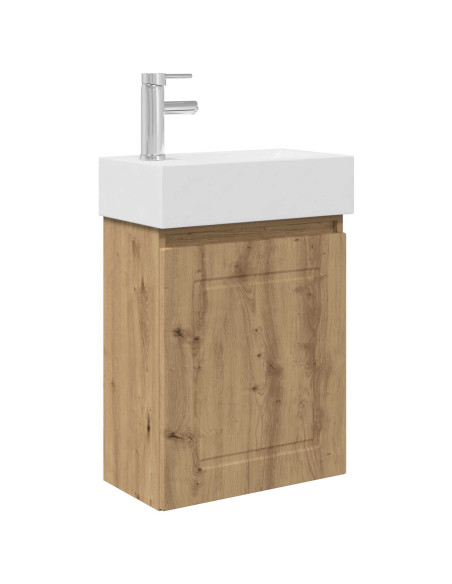Mobile bagno con rubinetto Rovere Artigianale