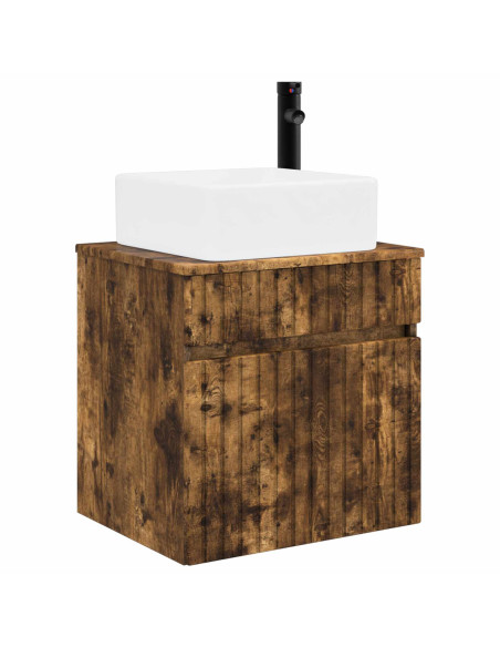 Mobile lavabo da parete Rovere Fumo 49 x 41 x 63 cm