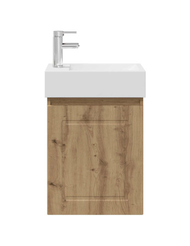 Mobile bagno con rubinetto Rovere Artigianale