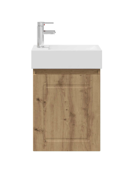 Mobile bagno con rubinetto Rovere Artigianale