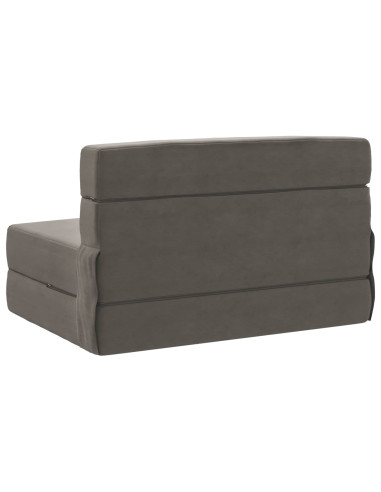 Divano Letto Pieghevole Grigio Chiaro 70 x 72 x 60 cm Tessuto