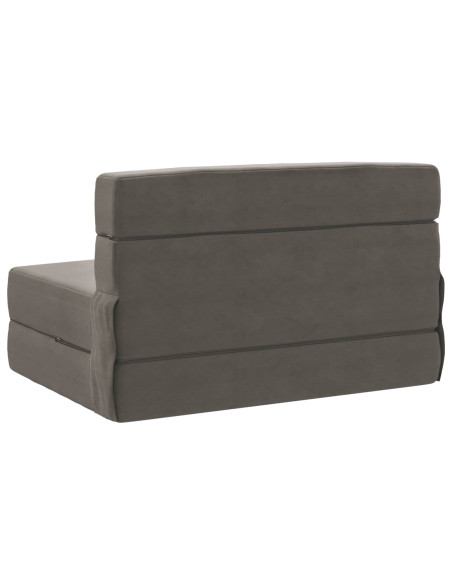 Divano Letto Pieghevole Grigio Chiaro 70 x 72 x 60 cm Tessuto