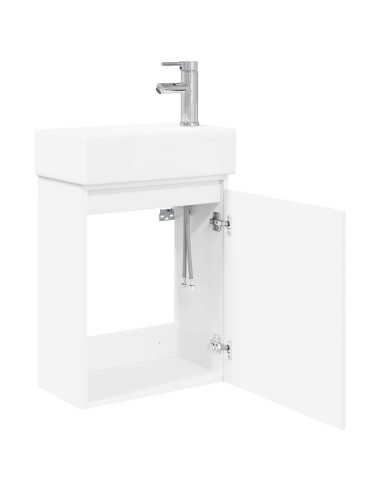 Mobile bagno con rubinetto Bianco 45,5 x 22,5 x 84 cm