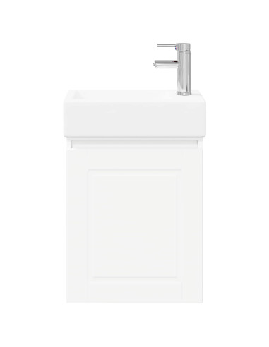 Mobile bagno con rubinetto Bianco 45,5 x 22,5 x 84 cm