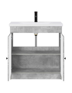 Set di mobili per il bagno Grigio Cemento 56 x 37,5 x 81 cm 2