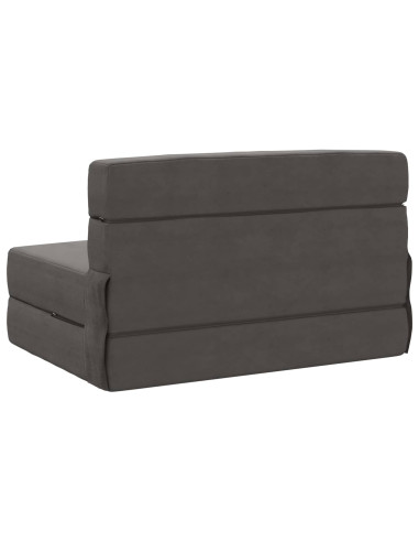 Divano Letto Pieghevole Grigio Scuro 70 x 72 x 60 cm Tessuto