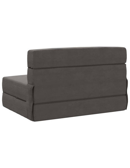 Divano Letto Pieghevole Grigio Scuro 70 x 72 x 60 cm Tessuto