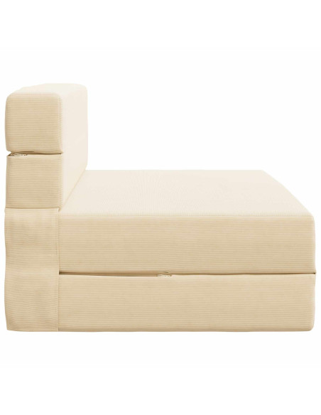 Divano Letto Pieghevole Crema 70 x 72 x 60 cm Tessuto