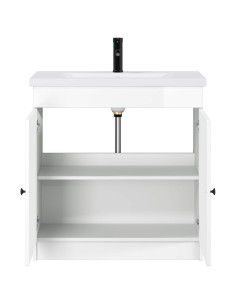 Set di mobili per il bagno Bianco Lucido 56 x 37,5 x 81 cm 2