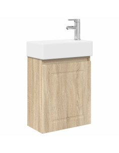Mobile bagno con rubinetto Rovere Sonoma 45,5 x 22,5 x 84 cm 2