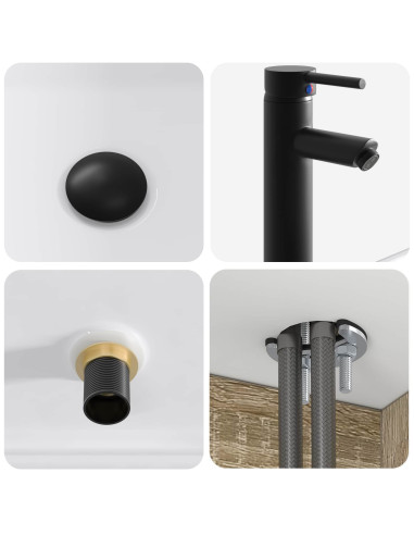Mobile lavabo da parete Rovere Sonoma 49 x 41 x 63 cm