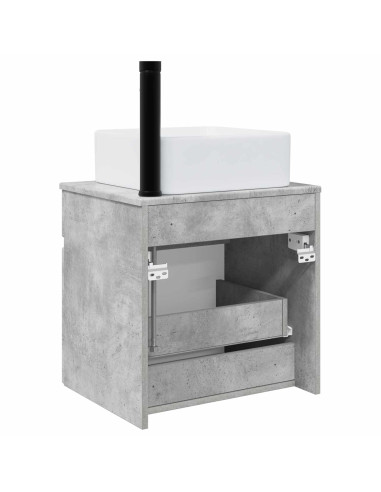 Mobile lavabo da parete Grigio Cemento 49 x 41 x 63 cm