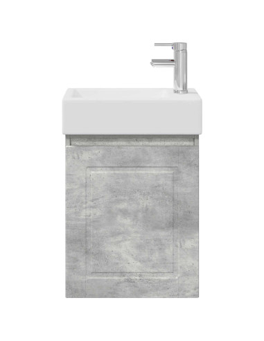 Mobile bagno con rubinetto Grigio Cemento 45,5 x 22,5 x 84 cm