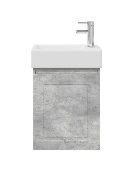 Mobile bagno con rubinetto Grigio Cemento 45,5 x 22,5 x 84 cm