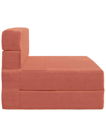 Divano Letto Pieghevole Rosso Arancio 70 x 72 x 60 cm Tessuto