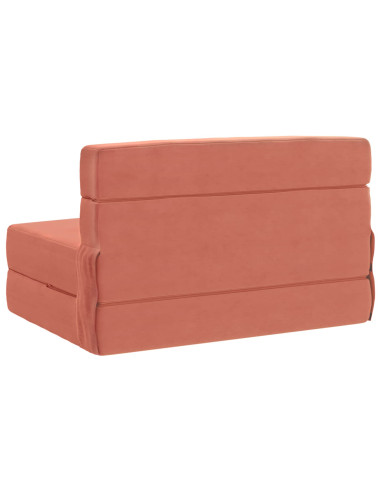 Divano Letto Pieghevole Rosso Arancio 70 x 72 x 60 cm Tessuto