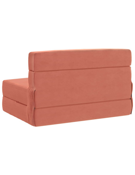 Divano Letto Pieghevole Rosso Arancio 70 x 72 x 60 cm Tessuto