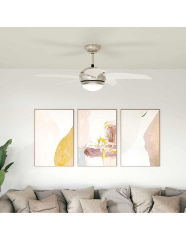 Ventilatore da soffitto con luce e telecomando Ø 110 cm
