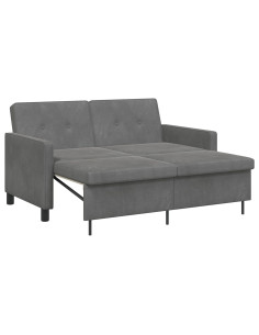 Divano letto Grigio Scuro Tessuto 2