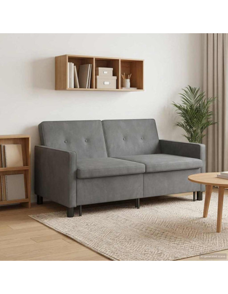 Divano letto Grigio Scuro Tessuto