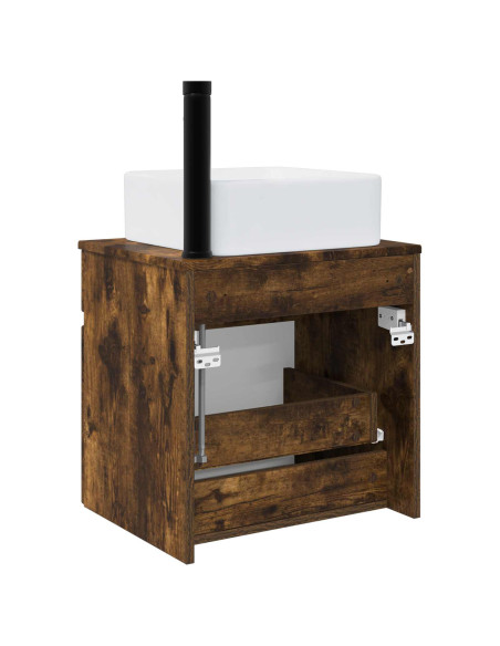 Mobile lavabo da parete Rovere Fumo 49 x 41 x 63 cm