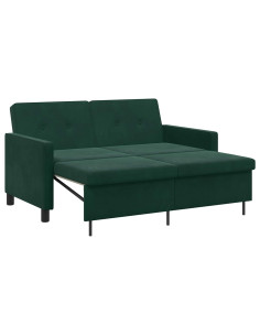 Divano letto Verde Scuro Tessuto 2