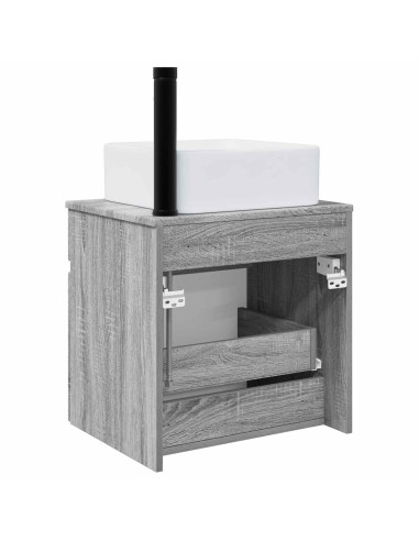 Mobile lavabo da parete Sonoma grigio 49 x 41 x 63 cm