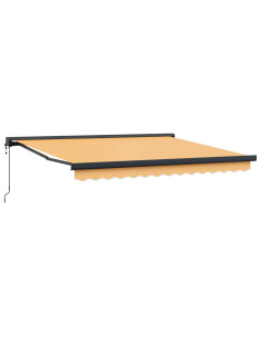 Tenda da Sole Sabbia 400 × 300 cm Poliestere e Alluminio